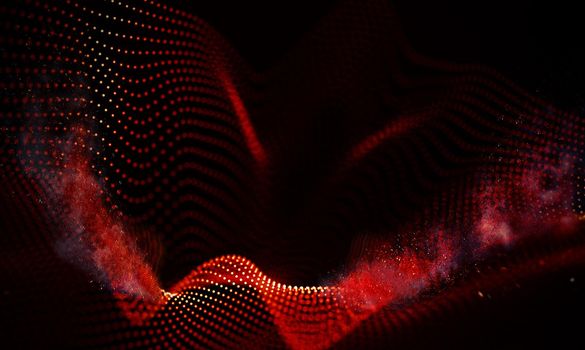 Abstract Black Geometrical Background . Connection structure. Science background. Futuristic Technology HUD Element . onnecting dots and lines . Big data visualization and Business .