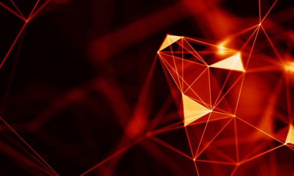 Abstract Black Geometrical Background . Connection structure. Science background. Futuristic Technology HUD Element . onnecting dots and lines . Big data visualization and Business .