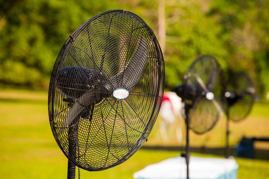 Outdoor electric mist fan