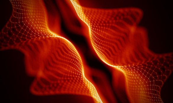 Abstract Black Geometrical Background . Connection structure. Science background. Futuristic Technology HUD Element . onnecting dots and lines . Big data visualization and Business .