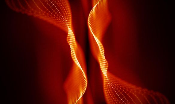 Abstract Black Geometrical Background . Connection structure. Science background. Futuristic Technology HUD Element . onnecting dots and lines . Big data visualization and Business .