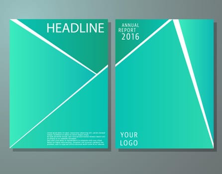 Brochures design template. Cover brochure, flyer, business card layout. Vector illustration