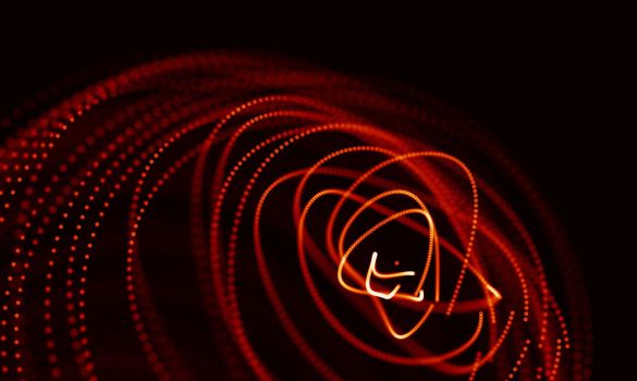 Abstract Black Geometrical Background . Connection structure. Science background. Futuristic Technology HUD Element . onnecting dots and lines . Big data visualization and Business .