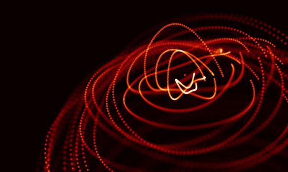 Abstract Black Geometrical Background . Connection structure. Science background. Futuristic Technology HUD Element . onnecting dots and lines . Big data visualization and Business .