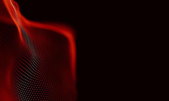Abstract Black Geometrical Background . Connection structure. Science background. Futuristic Technology HUD Element . onnecting dots and lines . Big data visualization and Business .