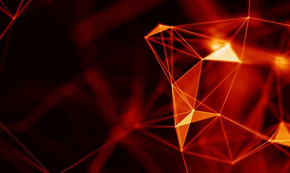 Abstract Black Geometrical Background . Connection structure. Science background. Futuristic Technology HUD Element . onnecting dots and lines . Big data visualization and Business .