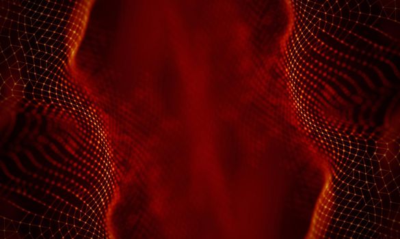 Abstract Black Geometrical Background . Connection structure. Science background. Futuristic Technology HUD Element . onnecting dots and lines . Big data visualization and Business .