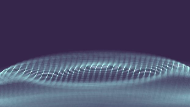 Data technology abstract futuristic illustration . Low poly shape with connecting dots and lines on dark background. 3D rendering .