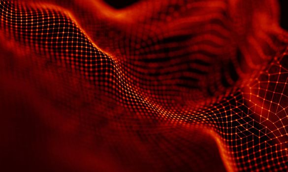 Abstract Black Geometrical Background . Connection structure. Science background. Futuristic Technology HUD Element . onnecting dots and lines . Big data visualization and Business .