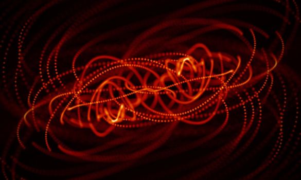 Abstract Black Geometrical Background . Connection structure. Science background. Futuristic Technology HUD Element . onnecting dots and lines . Big data visualization and Business .