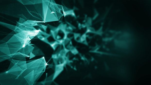 Abstract Blue Geometrical Background ..Futuristic technology style. Neon Sign . Futuristic Technology HUD Element . Elegant Abstract background . Big data .