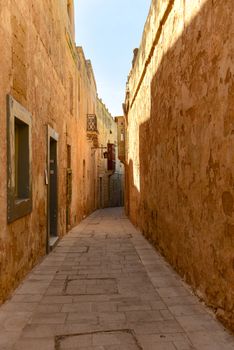 The city M'dine on the island of malta with his historical buildings