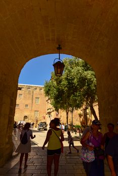 The city M'dine on the island of malta with his historical buildings