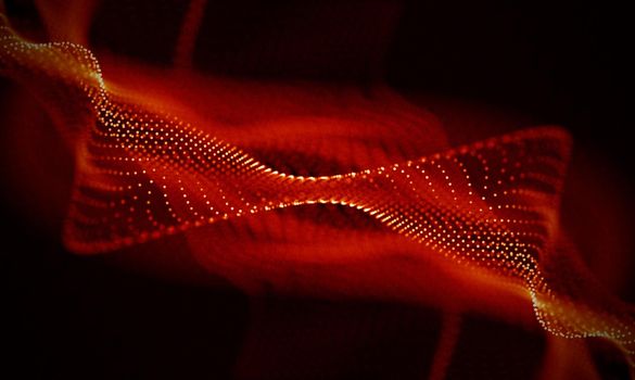Abstract Black Geometrical Background . Connection structure. Science background. Futuristic Technology HUD Element . onnecting dots and lines . Big data visualization and Business .