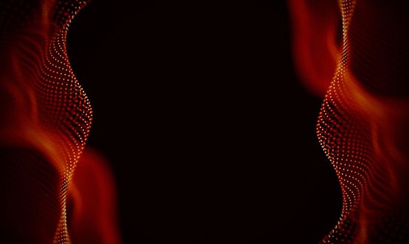 Abstract Black Geometrical Background . Connection structure. Science background. Futuristic Technology HUD Element . onnecting dots and lines . Big data visualization and Business .