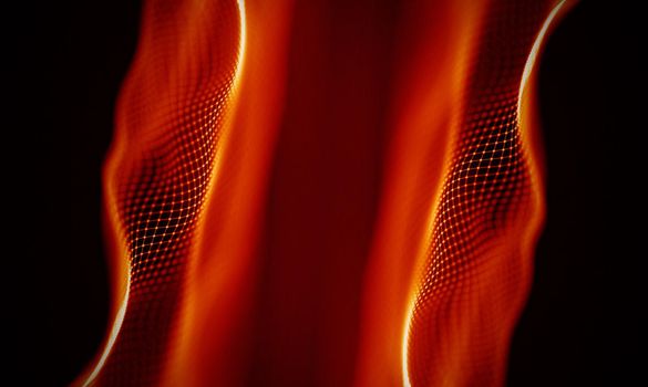 Abstract Black Geometrical Background . Connection structure. Science background. Futuristic Technology HUD Element . onnecting dots and lines . Big data visualization and Business .