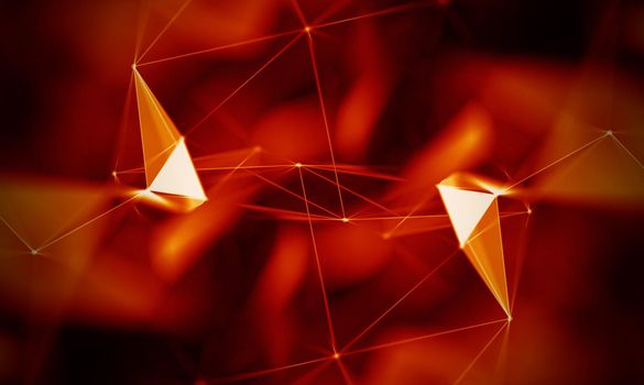 Abstract Black Geometrical Background . Connection structure. Science background. Futuristic Technology HUD Element . onnecting dots and lines . Big data visualization and Business .