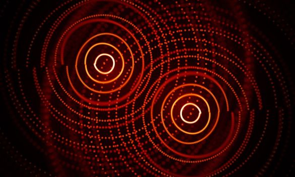 Abstract Black Geometrical Background . Connection structure. Science background. Futuristic Technology HUD Element . onnecting dots and lines . Big data visualization and Business .