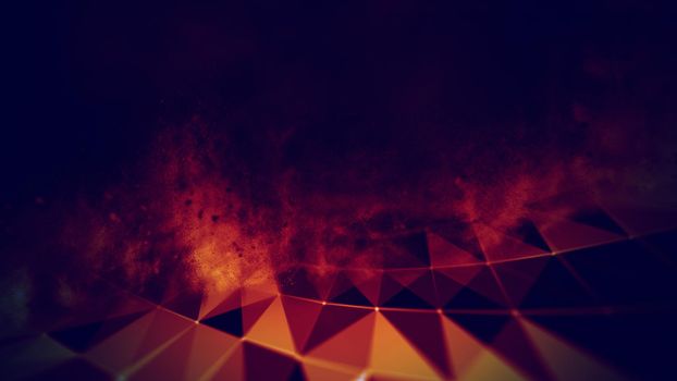 Abstract 3d Illuminated distorted Mesh Sphere . Neon Sign . Futuristic Technology HUD Element . Elegant Abstract Destroyed Sphere . Big data visualization .