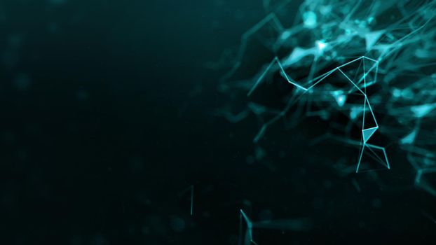 Abstract Blue Geometrical Background ..Futuristic technology style. Neon Sign . Futuristic Technology HUD Element . Elegant Abstract background . Big data .