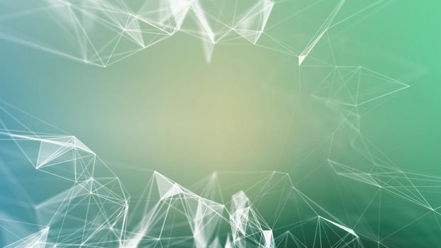 Background 3d grid.Cyber technology Ai tech wire network futuristic wireframe. Artificial intelligence . Cyber security background  illustration