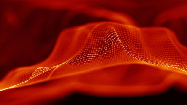 Abstract Red Geometrical Background . Connection structure. Science background. Futuristic Technology HUD Element . ?onnecting dots and lines .