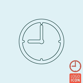 Clock icon. Clock symbol. Time icon isolated. Vector illustration