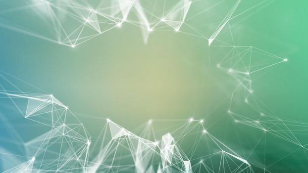 Background 3d grid.Cyber technology Ai tech wire network futuristic wireframe. Artificial intelligence . Cyber security background  illustration