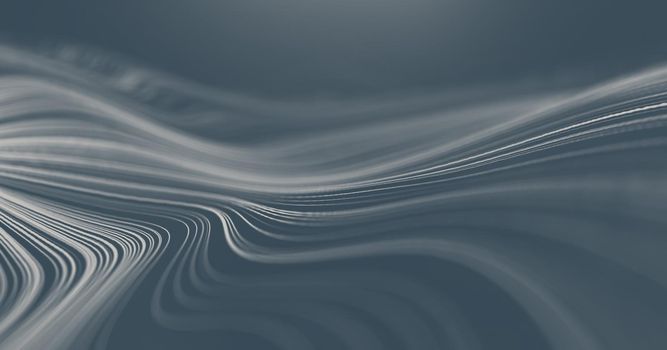 Grey tech background abstract wave with particles and smoke. Abstract wave background.