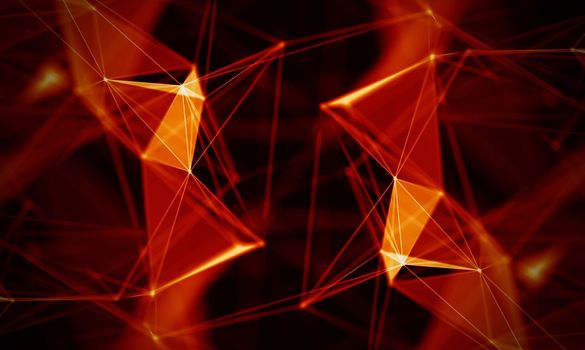 Abstract Black Geometrical Background . Connection structure. Science background. Futuristic Technology HUD Element . onnecting dots and lines . Big data visualization and Business .