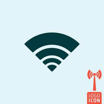 Wifi icon. Wifi logo. Wifi symbol. Wifi zone icon isolated, Wifi tower symbol, wifi signal minimal design. Vector illustration