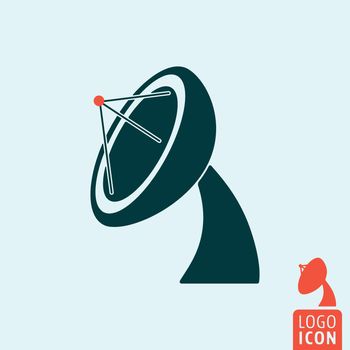 Antenna icon. Antenna logo. Antenna symbol. Radar icon isolated, minimal design. Vector illustration
