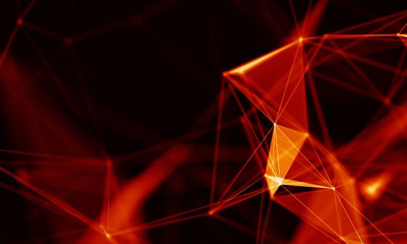 Abstract Black Geometrical Background . Connection structure. Science background. Futuristic Technology HUD Element . onnecting dots and lines . Big data visualization and Business .