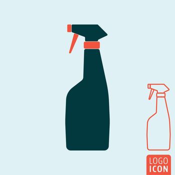 Spray bottle icon. Household chemicals symbol. Vector illustration