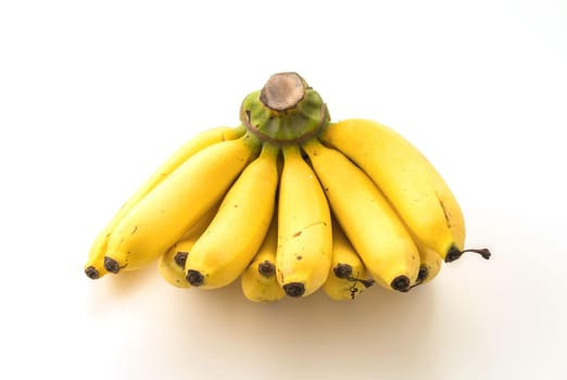 fresh bananas on white background