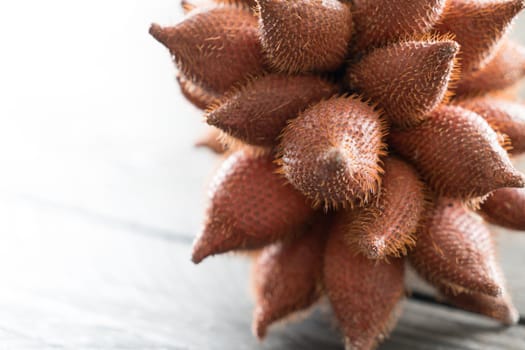 fresh zalacca on wood table