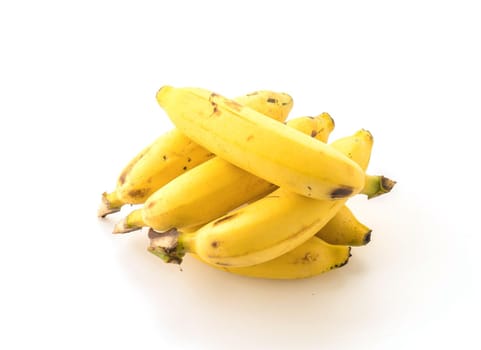 fresh bananas on white background