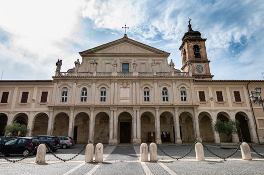 terni,italy july 07 2021:terni cathedral in the historic city center and its sculptures