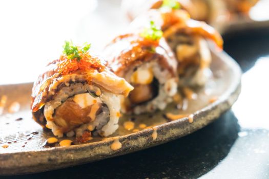 Selective focus point on Sushi - Japanese food style