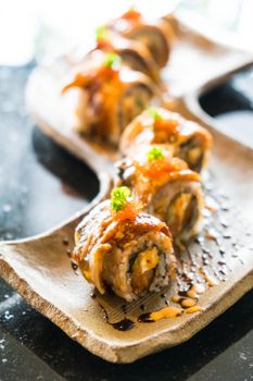 Selective focus point on Sushi - Japanese food style