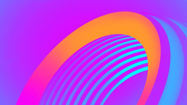 Ultraviolet render. Abstract vibrant geometric background. Banner or poster creative graphic wallpaper. Geometry glow neon electric lines.
