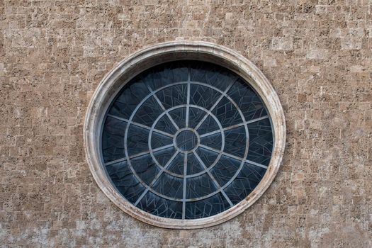 detail of the church of san francesco di terni the rose window