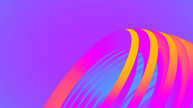 Ultraviolet render. Abstract vibrant geometric background. Banner or poster creative graphic wallpaper. Geometry glow neon electric lines.