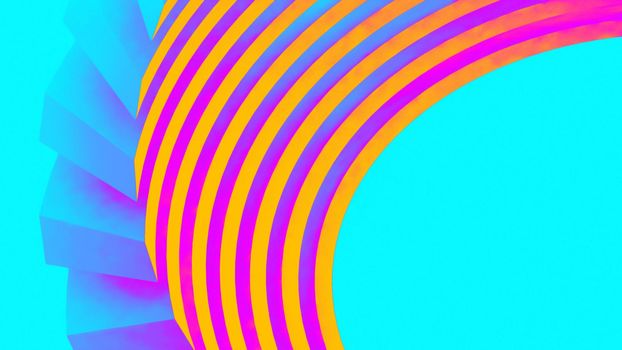 Ultraviolet render. Abstract vibrant geometric background. Banner or poster creative graphic wallpaper. Geometry glow neon electric lines.
