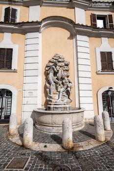 fountain placed in front of the terni cathedral in the historic part of the city