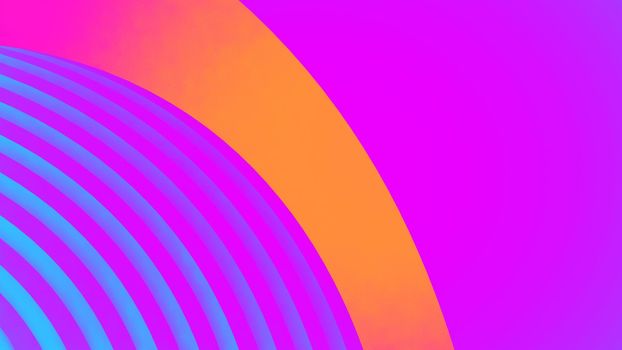 Ultraviolet render. Abstract vibrant geometric background. Banner or poster creative graphic wallpaper. Geometry glow neon electric lines.