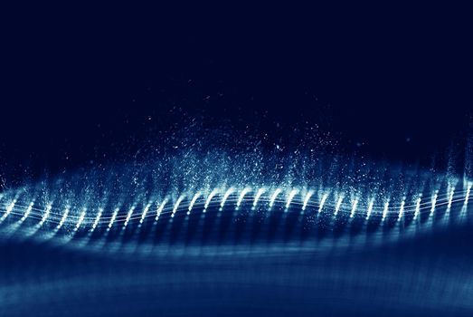 Data technology abstract futuristic illustration . Low poly shape with connecting dots and lines on dark background. 3D rendering . Big data .