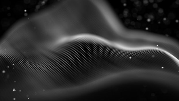 Data technology abstract futuristic illustration . Low poly shape with connecting dots and lines on data visualization .