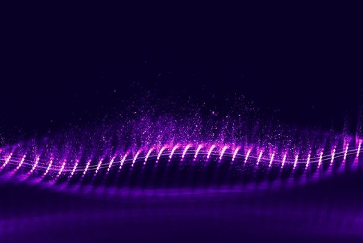 Data technology abstract futuristic illustration . Low poly shape with connecting dots and lines on dark background. 3D rendering . Big data .