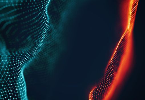Blockchain technology background. Cryptocurrency fintech block chain network and programming concept. Segwit.